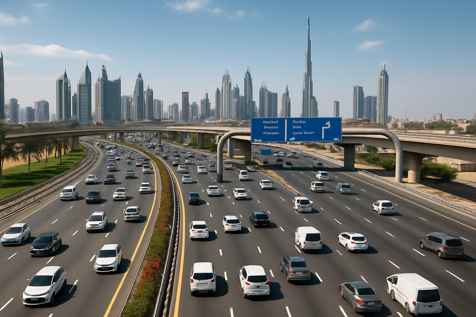 Efficient traffic flow on Dubai highways